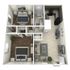 B1 Renovated floor plan featuring 2 bedrooms 1 bathroom