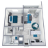 A1 Classic floor plan featuring 1 bedroom 1 bathroom