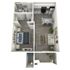 A3 Upgrade floor plan featuring 1 bedroom 1 bathroom