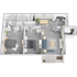 B2 Renovated floor plan featuring 2 bedrooms 2 bathrooms