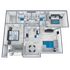 B2 Upgrade floor plan featuring 2 bedrooms 2 bathrooms
