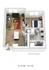 Chic 3D floor plan showcasing a cozy living room, inviting bedroom, and stylish bathroom with modern accents.