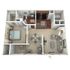 The Ryan Alternate - One Bed One Bath Floorplan Image