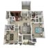 The Taylor - Two Bed Two Bath Floorplan Image