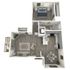 Elegant 3D floor plan of an urban apartment featuring a large bedroom, open-concept living room, and modern kitchen.