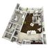 Spacious one bedroom with a generous living room.