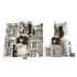 Modern 3D floor plan showcasing a spacious layout with three luxurious bedrooms, open-concept living and dining area, and a sleek kitchen. Perfect for comfortable living and entertaining.