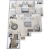 Modern 3D floor plan featuring an inviting living room, cozy bedroom, stylish kitchen, and well-appointed bathroom.