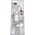 Modern studio apartment floor plan.