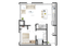 The Knoll Dinkytown A2 1x1 Floor Plan Image