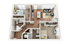 The Knoll Dinkytown B3 2x2 Floor Plan Image