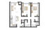 The Knoll Dinkytown B5 2x2 Floor Plan Image