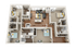 The Knoll Dinkytown D3 4x4 Floor Plan Image