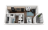 Cabana Beach San Marcos Studio Floor Plan Image