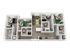 Modern 3D floor plan showcasing 3 bedrooms, open living area with stylish furniture, and a contemporary kitchen, perfect for comfortable living.