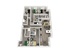Modern 3D floor plan showcasing a vibrant 3-bedroom apartment with open living space, cozy kitchen, and stylish bathrooms.