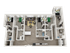 Chic 3D apartment floor plan showcasing 3 spacious bedrooms, elegant open-concept living area, stylish kitchen with bar seating, and modern bathrooms.