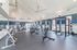 Modern gym with state-of-the-art fitness equipment, high ceilings, and abundant natural light.