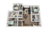 Mustang Village 3x3 Floor Plan