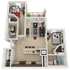 High View 2x2 Standard Floor Plan