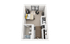 Greene Crossing Studio-1 Square Floor Plan