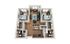 The Flats at Carrs Hill 2x2 Standard Floor Plan