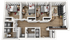 61 Vandy 3x2 A Floor Plan