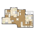 River Club Apartments 3x3 Floor Plan