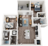 Quantum on West Call B2 Floor Plan