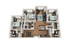 The Flats at Carrs Hill 3x3 Floor Plan Image