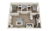 The Edition on Rosemary Bungalow A 2x1 Floor Plan