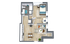 Courtyard Lofts 1x1A Floor Plan