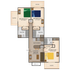 Logan Square - C1 3 Bedroom 3 Bathroom Floor Plan Image
