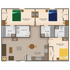 Logan Square - C2 3 Bedroom 3 Bathroom Floor Plan Image