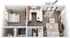 Colonial Village 1x1 Floor Plan