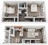 Colonial Village 2x1.5 Townhome Floor Plan