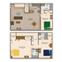 Logan Square - C3 3 Bedroom 3 Bathroom Floor Plan Image