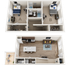 The Collective at Lawrence 2x2.5 Townhome Floor Plan