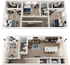 The Collective at Lawrence 4x4.5 Cottage B Floor Plan