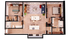 Midtown Auburn 2x2 Loft A Floor Plan