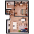 Midtown Auburn 1x1 Loft C Floor Plan