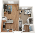 The Park on Morton 1x1 Floor Plan