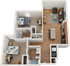 The Park on Morton 2x2 Corner Floor Plan