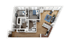 The Bridges Dinkytown B10 2x2 Floor Plan