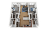 The Bridges Dinkytown B3 2x2 Floor Plan