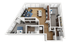 The Bridges Dinkytown B8 2x2 Floor Plan