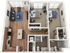 The Knoll Dinkytown B5 2x2 Floor Plan