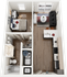 Signature at Varsity A1 1 Bedroom Floor Plan