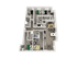 Charming 3D floor plan showcasing three bedrooms, a cozy living area, modern kitchen, and sleek bathrooms with stylish interior design.