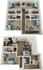 Detailed 3D floor plan showcasing a multi-level layout with five generous bedrooms, cozy living spaces, and a modern kitchen design.